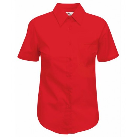 KOSZULA Z POPELINY LADY-FIT Z KRÓTKIM RĘKAWEM